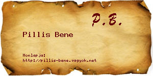 Pillis Bene névjegykártya
